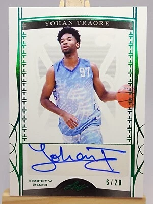 Yohan Traore 2023 Leaf Trinity Holo Green BA-YT1 /20 Auto - Image 1 of 3