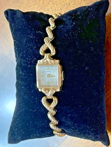 Vintage Ladies Winding CROSBY WristWatch 14KT Gold Case Works - Picture 1 of 8