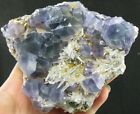 548g AAA blue green/purple Fluorite&Pyrite&Quartz crystal  #Inner Mongolia