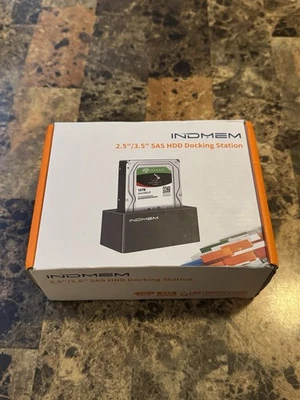 SAS to USB 3.0 Adapter 2.5/3.5" HDD SSD Reader Enclosure Docking Station 12V/2A- - Image 1 of 4