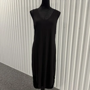Olive & Oak Damen schwarzes ärmelloses Midikleid Größe Large - Bild 1 von 8