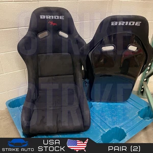 Bride Style Fabric Black In XL Size Seats 2 Pieces US Bucket Seats USA - Picture 1 of 1