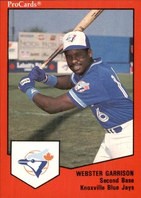 Webster Garrison 1989 ProCards Minor League T/S #1131 RC Knoxville Blue Jays ** - Image 1 of 2