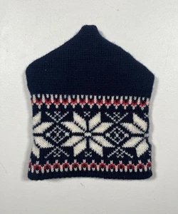 Sombrero Dale of Norway Gorro Ajustado Juvenil Azul Marino Blanco Nórdico Copo de Nieve Lana Tejido - Imagen 1 de 4