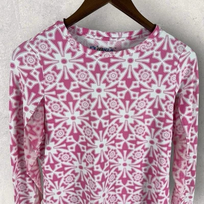 IBKUL Marroquí Azulejo Rosa Manga Larga Pullover Too Sun Camisa UPF50+ Talla Pequeña Foto 1 de 4