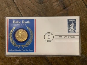 1983 BABE RUTH OFFICIAL MEDALIST FIRST DAY COVER - Picture 1 of 4