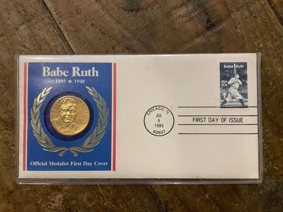 1983 BABE RUTH OFFICIAL MEDALIST FIRST DAY COVER - Image 1 of 4