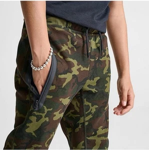 Nike Sportswear Tech Green Camo Jogger Pants Youth Small Slim Joggers @E1 - Picture 1 of 8