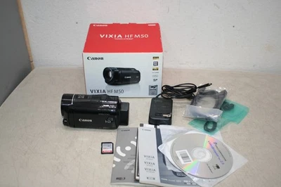 Canon VIXIA HF M50 Full HD 1080p 8GB Flash Camcorder AVCHD w/32GB SD Card-Tested - Image 1 of 4