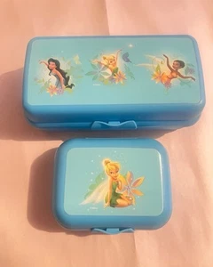 Tupperware BLUE Tinker Bell Lunch Set 2 Piece Taker Set - Excellent! - Picture 1 of 4