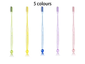 Long Handle Soft Bristle Wide Head Suction Cup Gum Care Toothbrush Tongue Clea- - Bild 1 von 11