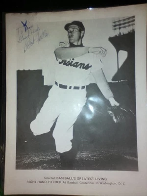 Bob Feller Signed Baseball's Greatest Living Right Hand Pitcher 8.5 x 11 Photo  - Image 1 of 3