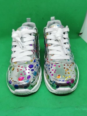 Skechers 155311 Smlt Women's Uno - Metallic Silver/Multi Sneakers Women Size 7.5 - Image 1 of 4