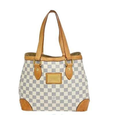 LOUIS VUITTON Hampstead PM Shoulder Bag Damier Azur Leather White N51207 10KA650 - Image 1 of 4