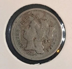 1867 3c Nickels Us Coin - Picture 1 of 2