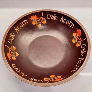 Vintage handbemalte Eiche und Eichel Herbst Schale-Designs von Kathy, Herbst Dekor-11"H - Bild 1 von 7