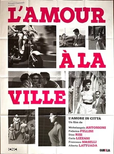 Affiche cinéma L'AMOUR A LA VILLE 120x160cm Fellini Michelangelo Antonioni Risi - Picture 1 of 1