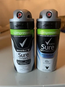 Sure Men Body Spray Men's Deodorant Compressed 75ml Invisible 48Hours, RARE - Picture 1 of 5