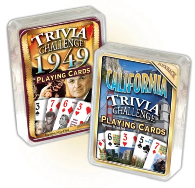 Flickback 1949 Trivia Playing Cards & California Trivia Combo: Birthday - Image 1 of 4