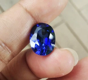 6.90ct. 13x10mm. Great Oval Blue Sapphire Corundum Gems Excellent Cut AAA+++ - Picture 1 of 6