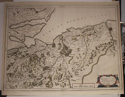 Moray Firth Scotland 1654 Blaeu Unusual Antique Original Copper Engraved Map • 25.60$