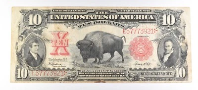 Billete grande de 10 dólares de Estados Unidos de 1901 *8532 Foto 1 de 3