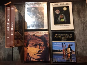 NATIVE AMERICAN HISTORY HARDCOVER SOFT BOOK LOT OF (6) INDIANS - Picture 1 of 15
