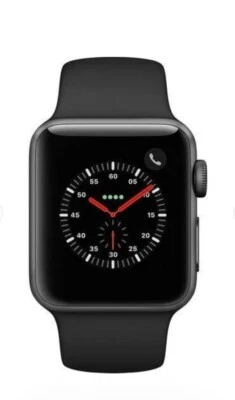 Apple Watch Series 3 38 mm Gris espacial Estuche de aluminio con correa deportiva blanca... Foto 1 de 4