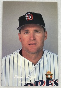 1991 San Diego Padres Team Issue Smokey Bear Color Postcard-Kevin Ward
