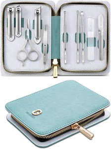 Manicure Set 10 in 1, Premium Stainless Steel Nail Clipper Set, Personal Nail Ca - Picture 1 of 12