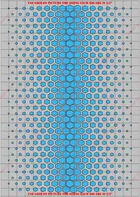 SHS1029P Gradient Hexagon RC Body Vinyl Paint Mask/ Stencil Kit - Image 1 of 3