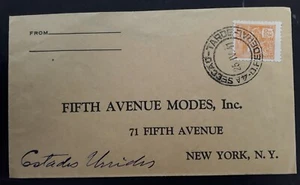 1941 Brazil Cover ties 100R orange stamp to New York USA - Bild 1 von 2