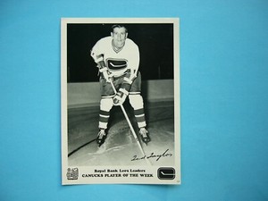 1971/72 ROYAL BANK LEO'S LEADERS VANCOUVER CANUCKS PHOTO #17 TED TAYLOR SHARP!!
