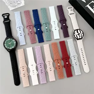 For Samsung Galaxy Watch 4 5 6 Active2 40/44mm Leopard Style Silicone Band Strap - Picture 1 of 38