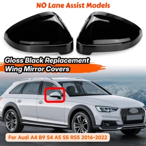 SSpiegelkappen zum Austausch Schwarz Glanz für Audi A4 B9 8W A5 F5 S5 2016-2024 - Bild 1 von 19