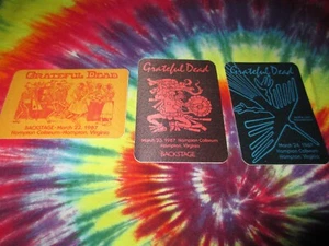 GRATEFUL DEAD BACKSTAGE PASS HAMPTON COLISEUM NAZCA LINES 3/22+23+24/87 1987 - Picture 1 of 3