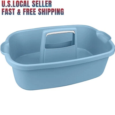 TIDY MONSTER Commercial Large Plastic Storage Carry Caddy for Cleaning Products Spray Bottles