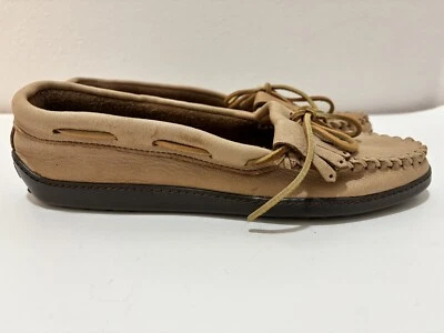 Minnetonka 莫卡辛 10 英寸长棕色休闲复古女士/男士 — 第 1/4 张图片