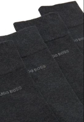 Hugo Boss Crew men dress Cotton Socks Grey color size 7-9. 5 pairs - Image 1 of 3