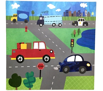 Impresión en lienzo Oopsy Daisy bellas artes transporte carreteras ocupadas coches camiones niños niño Foto 1 de 4