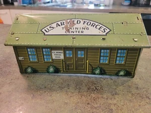 Vtg 1950s MARX USA Tin Litho Toy US ARMED FORCES TRAINING CENTER HQ ~ Read ~ - Picture 1 of 10