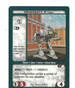 Battletech CCG TCG - Dragonfly D (Viper) - Commanders Edition  -  new unplayed ! - Picture 1 of 2