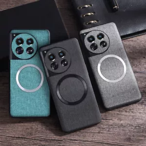 ShockProof Cloth Leather Magnetic MagSafe Phone Case For OnePlus 13 12 11/Ace 3V - Picture 1 of 21