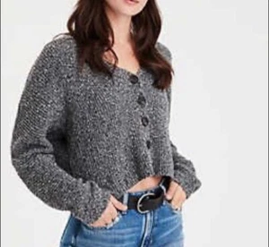 American Eagle Button Down Cropped Cardigan Sweater Size XS/S - Picture 1 of 11