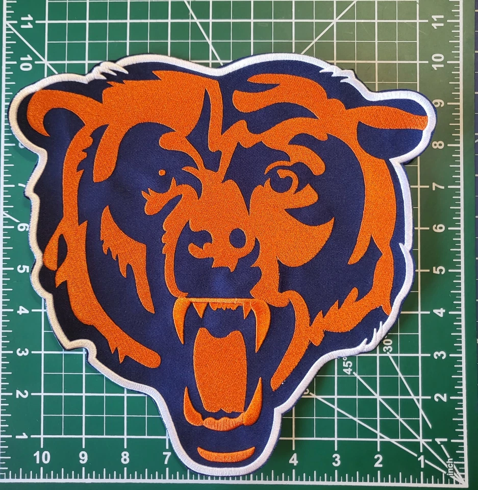 Chicago Bears HUGE 10" Jacket Size Iron/Sew On Embroidered Patch ~FREE Shipping!