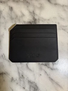 Authentic MONT BLONC Urban Spirit Leather Card Holder Case Slim Wallet In Black - Picture 1 of 8