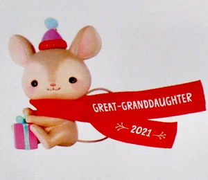Hallmark 2021 Great-Granddaughter Keepsake Christmas Ornament Mouse NIB - Picture 1 of 3