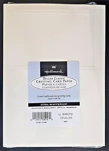 HALLMARK Deluxe Classic carta biglietto di auguri avorio extra pesante - 15 shts - Foto 1 di 3