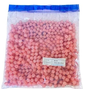 Darcie NWOT Pink Berry Beads 12mm Textured Plastic Beads Jewelry Making Projects - Picture 1 of 4