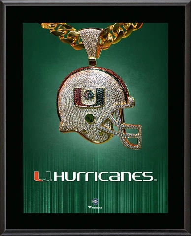 Miami Hurricanes 10.5" x 13" 2021 Turnover Chain Sublimated Plaque Cover